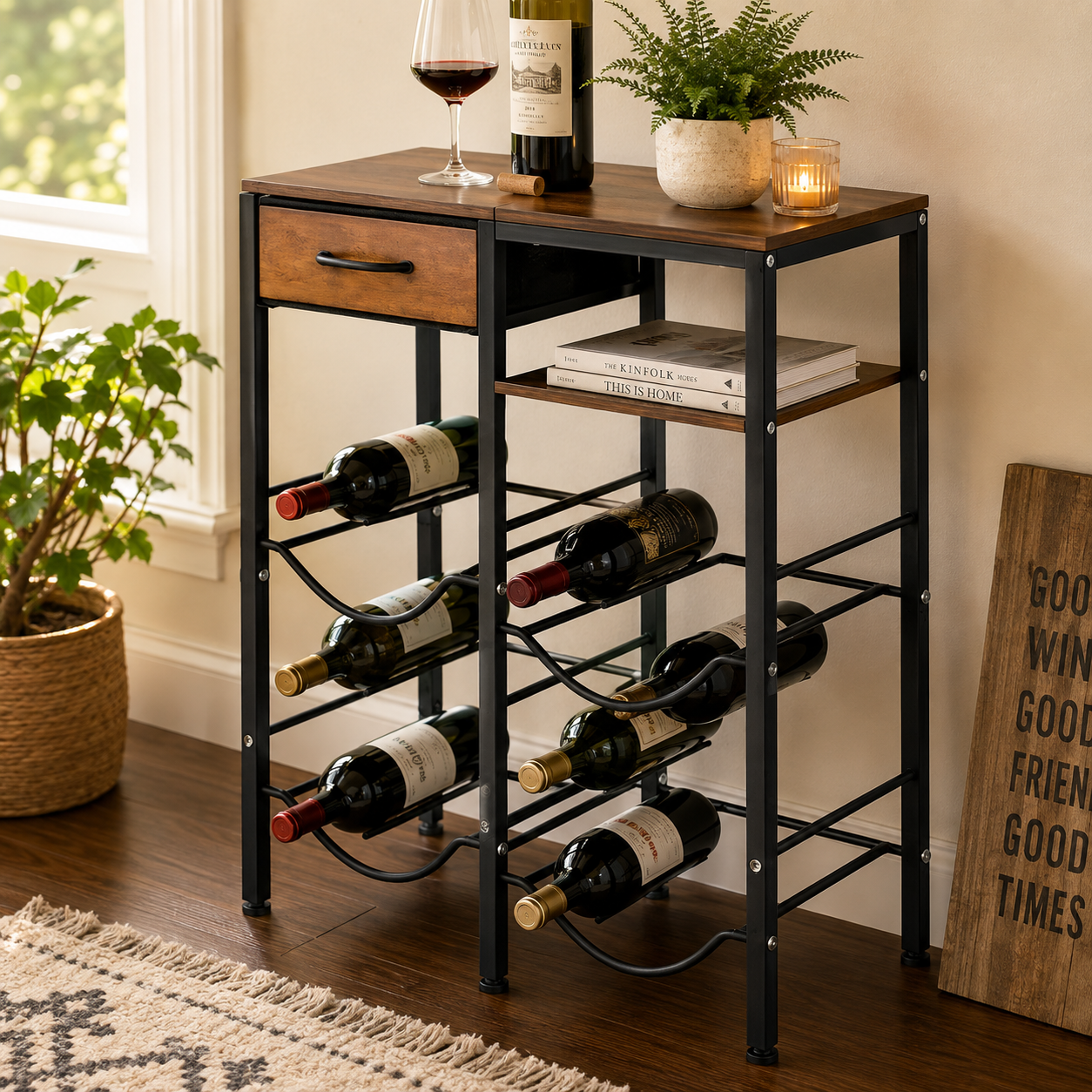 4-Tier Double-Row Water Jug Rack
