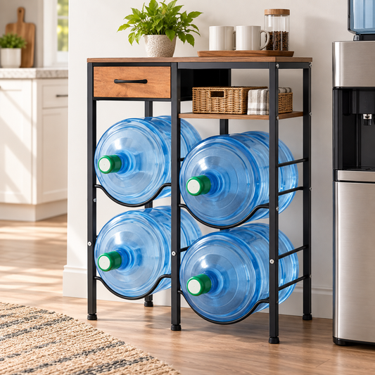 4-Tier Double-Row Water Jug Rack