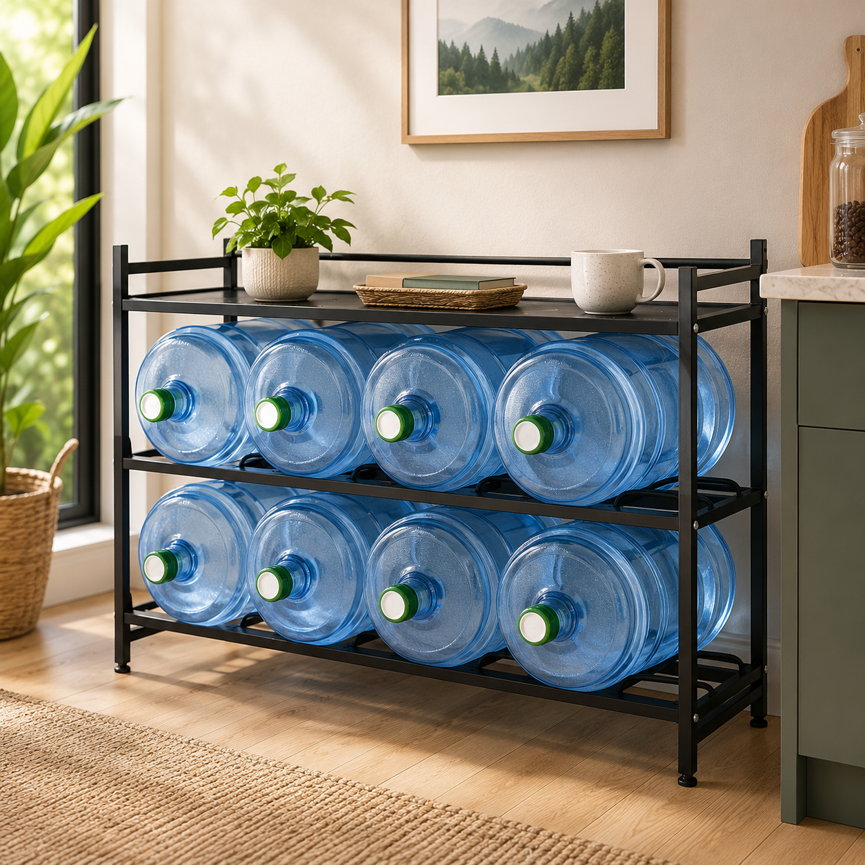 3-Tier Water Jug Rack