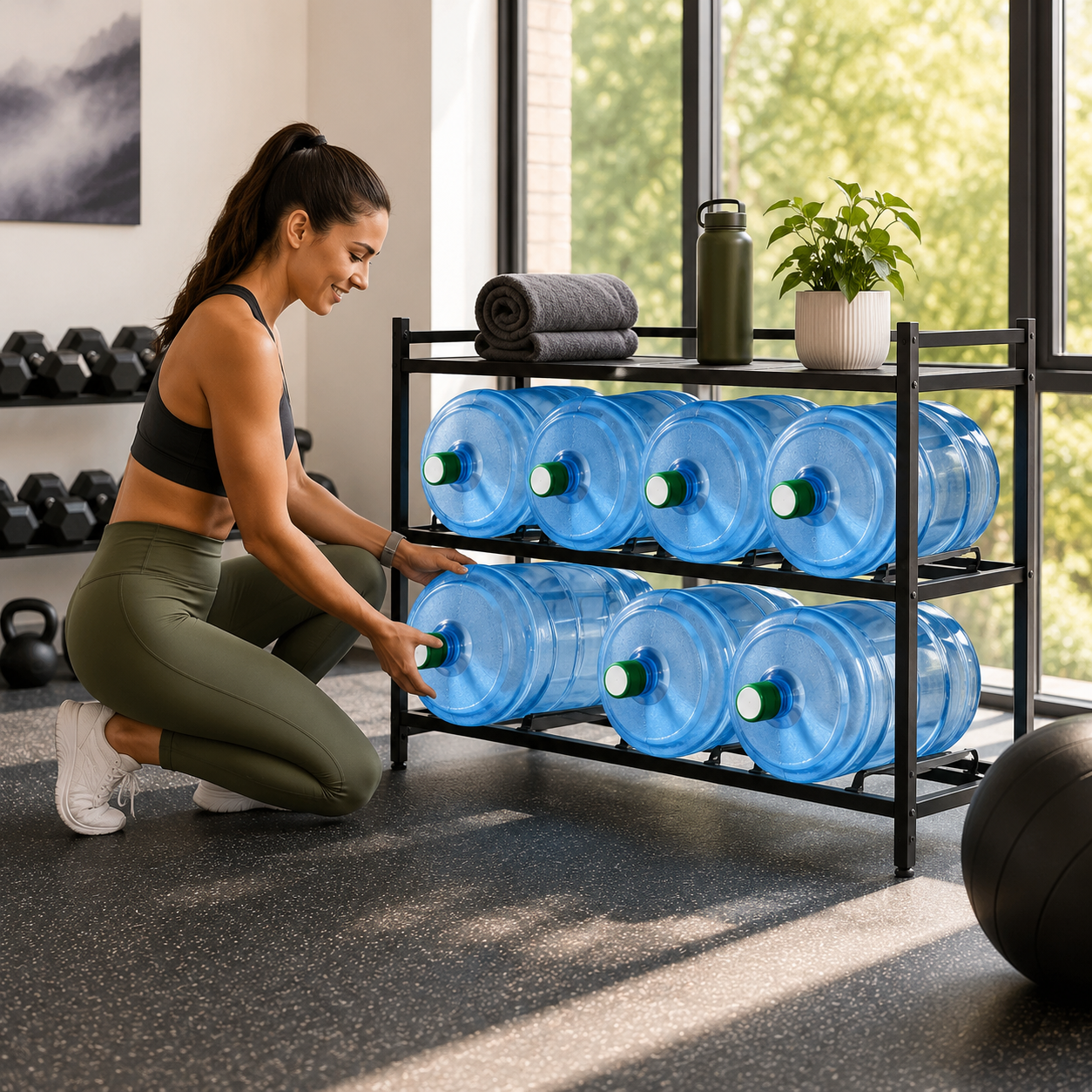 3-Tier Water Jug Rack