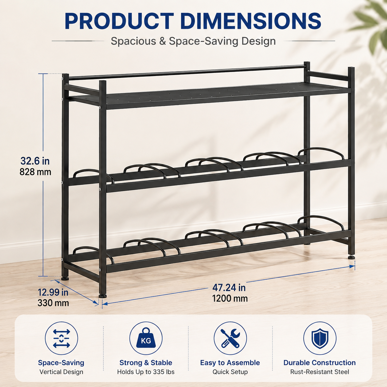 3-Tier Water Jug Rack